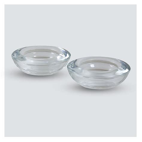Round Clear Thick Glass Candle Holders Perfect For Tea Light And