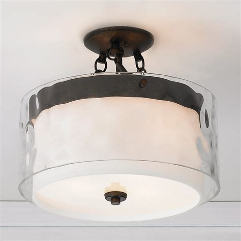 Layered Glass Drum Convertible Ceiling Light Shades Of Light