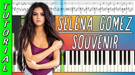 Selena Gomez Souvenir Piano Tutorial With Lyrics Youtube