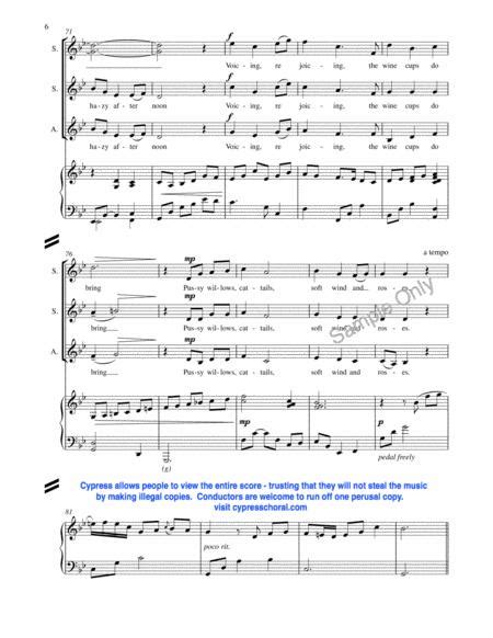 Pussy Willows And Cat Tails By Gordon Lightfoot Octavo Sheet Music For Ssa Choir And Piano