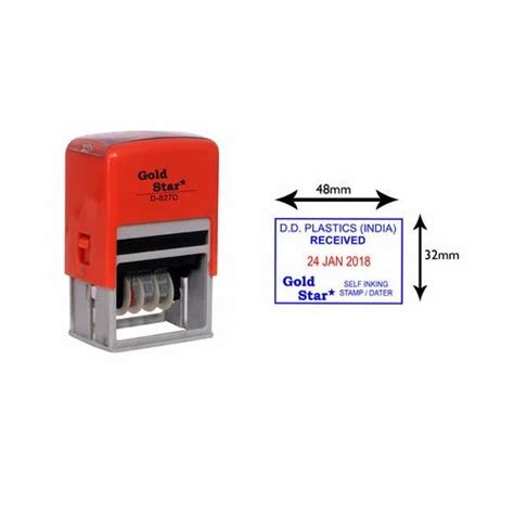 Plastic And Rubber Gold Star D 827d Self Inking Stamp For Office At Rs 2000 In Delhi