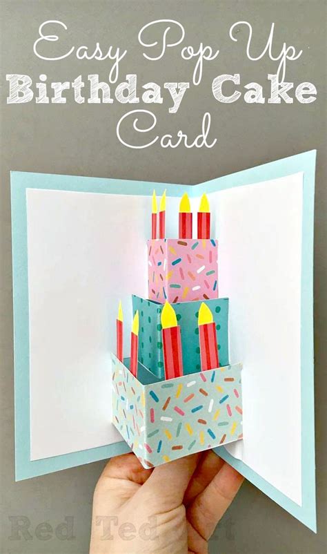 Make mom feel special this holiday with one of these diy mother's day cards. Easy Pop Up Birthday Card DIY - Red Ted Art - Make ...