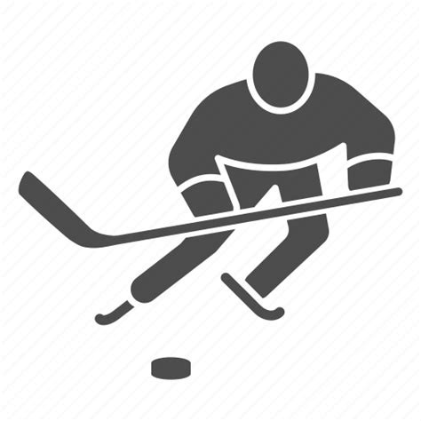 Hockey Sport Player Ice Human Helmet Stick Icon Download On