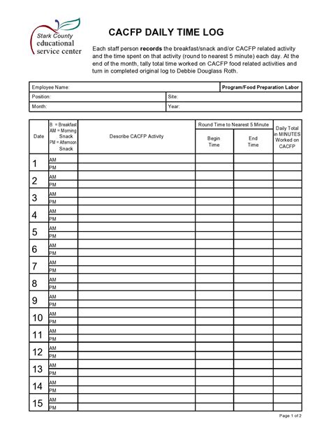 30 Printable Time Log Templates Excel Word Templatearchive