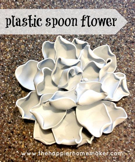 Looks Real Plastic Spoon Flowers Spoon Flowers Plastic Spoon Art