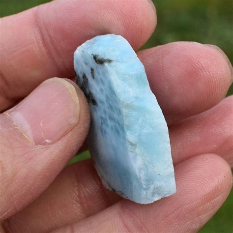 Larimar Dolphin Stone Freeform Raw Slab Slice Grams