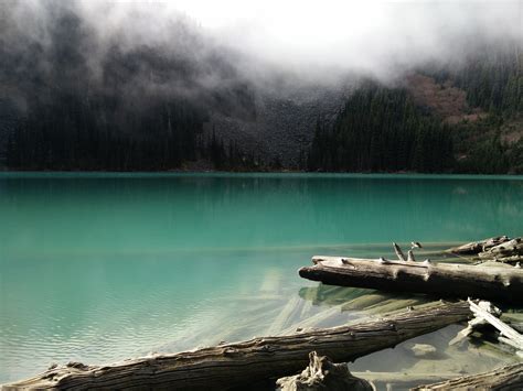 Foggy Morning At Joffre Lake British Columbia Canada 4k Wallpaper