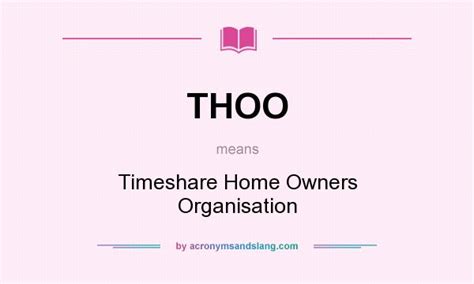 What does THOO mean? - Definition of THOO - THOO stands for Timeshare ...