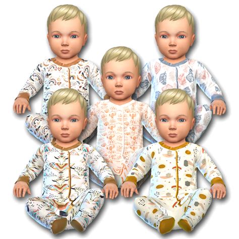 Infant Boho Footie Pajamas The Sims 4 Create A Sim Curseforge
