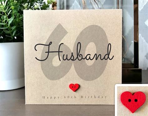 60th Birthday Card For Husband Husband 60th Handmade Etsy