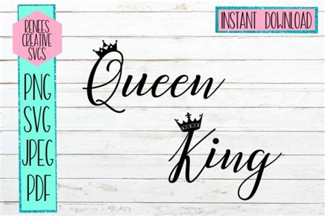 Download King and Queen W/ Crown SVG Graphic by ReneesCreativeSVGs ...
