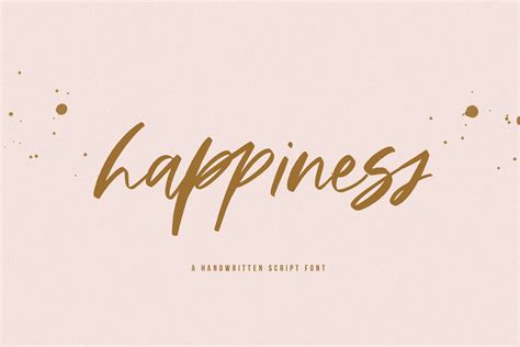 Happiness Handwritten Script Font Script Fonts ~ Creative Market