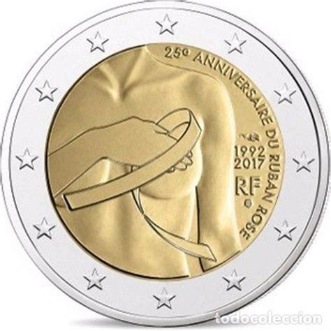 2 Euros Conmemorativa Francia 2017 Lazo Rosa Ca Vendido En Venta