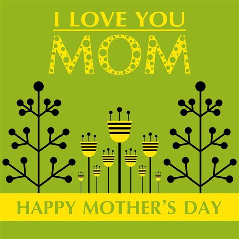 Mothers Day Greeting Card With Minimalistic Style Flowers Vector Isolated Illustration 11167936