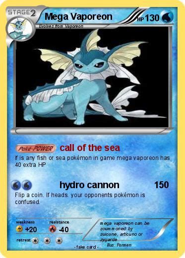Pokémon Mega Vaporeon 27 27 Call Of The Sea My Pokemon Card