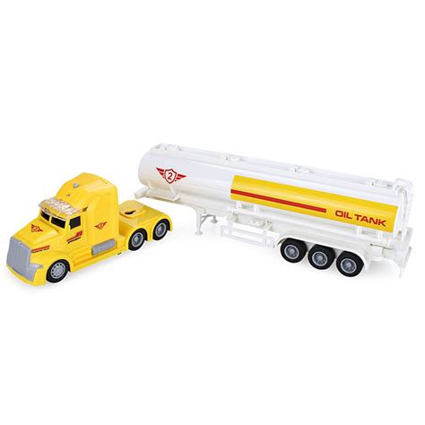 Toy Semi Truck Fuel Trailer 145 Friction Powered With Lights And