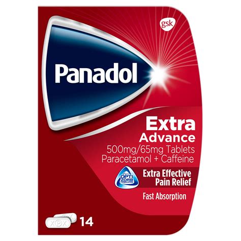 Buy Panadol Paracetamol Caffeine Pain S 500mg65mg Red14 Count