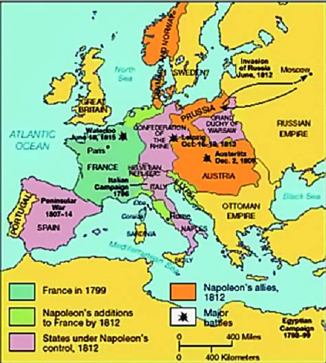 Napoleons Empire By 1812 Napoleon Directly Ruled Or Controlled Most