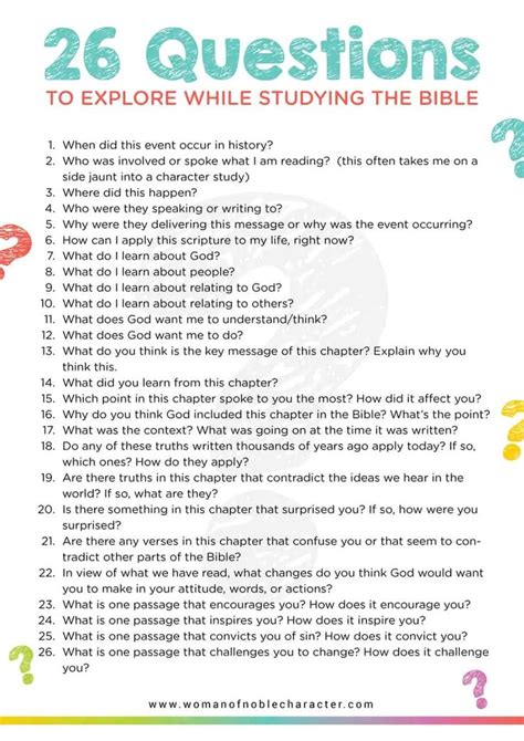 Simple Bible Study Method And 26 Questions For Studying Gods Word In
