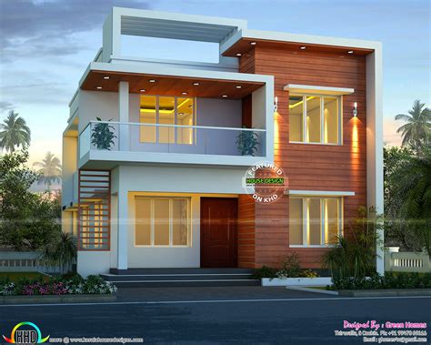 The minimalist front wall design helps echo the nautical. Kerala home design and floor plans: Cute modern house ...