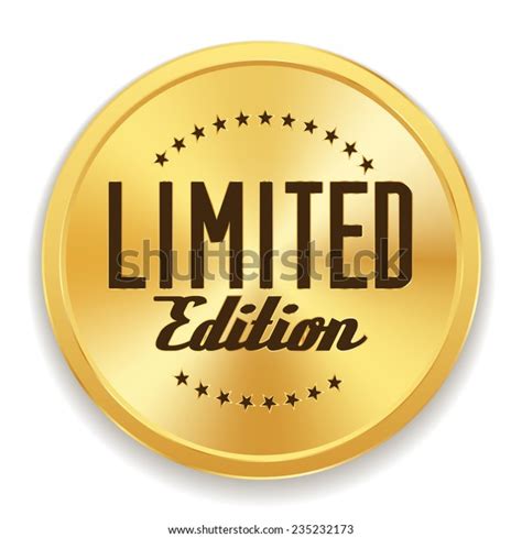 Gold Limited Edition Badge On White Vetor Stock Livre De Direitos