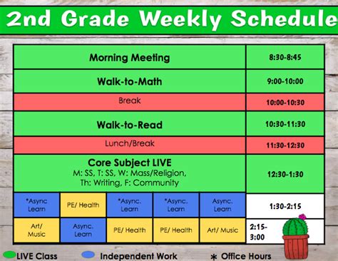 Daily Schedule Ms Wolgamotts 2nd Grade