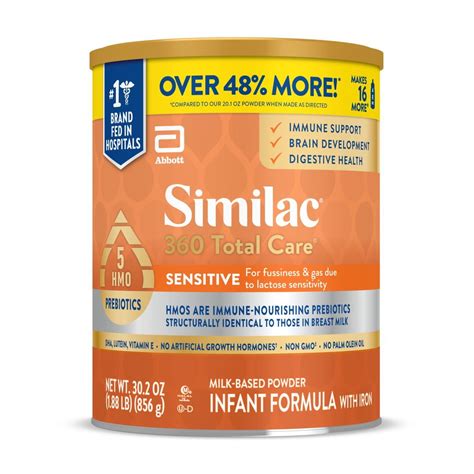 Similac 360 Total Care Sensitive Infant Formula Powder 30 2 Oz Can