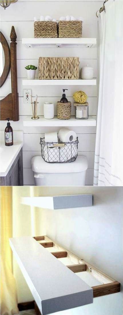 In toilets there they may reap the benefits of hollow spaces behind drywall and have square inch to get shelves attached, toilet ledge that is recessed. 60+ Ideas Bathroom Storage Mirror Floating Shelves ...