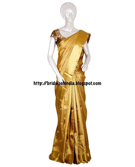Fashion World Pure Kanchipuram Golden Silk Saree Jayalakshmi Silks