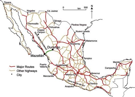 Road Map Of Mexico Roads Tolls And Highways Of Mexico