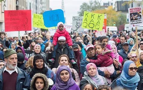 Montreal Protesters March To Protest Racism Denounce New Government