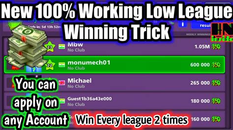 8 ball pool by @miniclip is the world's greatest multiplayer pool game! How to top Every league || 100% working Low league winning ...