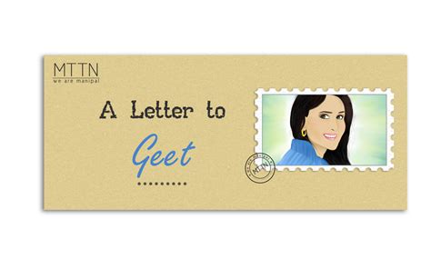 A Letter to Geet - Manipal The Talk Network