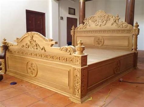 Find quality teak wood furniture in vizag. MBK Natural Brown Teak Wood Double Bed, Rs 125000 /piece MBK Wood Carving Works | ID: 19175560055