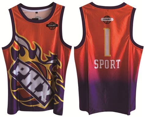 Men’s Phoenix Suns 1 Devin Booker Purple Orange Print Basketball Jersey Wholesalejerseys To