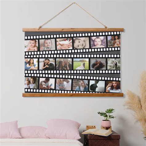 Photo Collage Film Strip Personalized Diy Custom Hanging Tapestry Zazzle