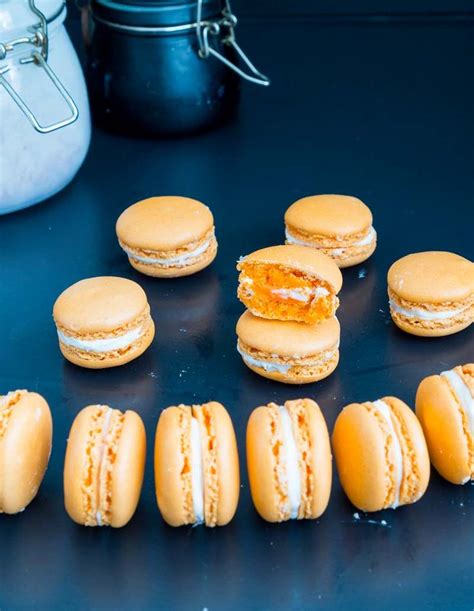 Orange French Macarons Are A Delicacy On Their Own Often Filled With
