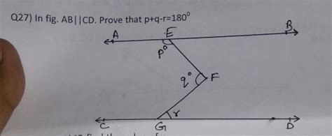 in figuru ab cd prove that p q r 180 q27 in fig abi icd prove that p q r 1800 maths