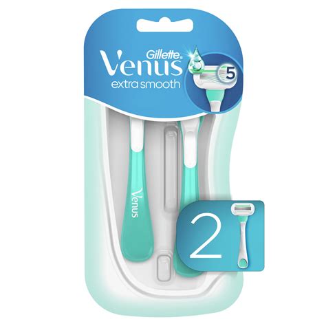 Venus Gillette Extra Smooth Sensitive Womens Disposable Razors 2 Ct