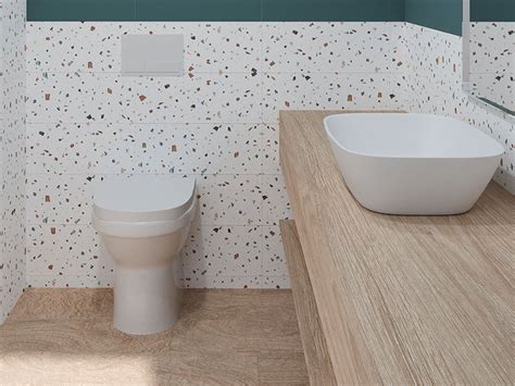 Oasis Terrazzo Shiny Ceramic Wall Tile 200 X 500mm