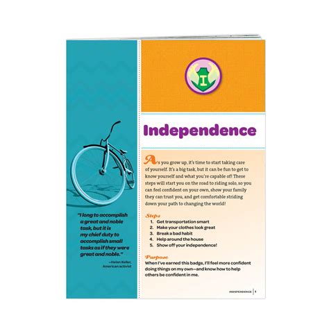 Junior Independence Badge Requirements Girl Scout Shop