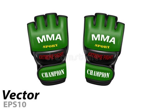 Mma Gloves In Vector Stock Vector Illustration Of Fighting 177324977