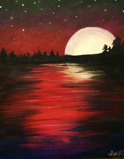 Corks And Canvas Class Enroll Landscape Paintings Night Painting Art