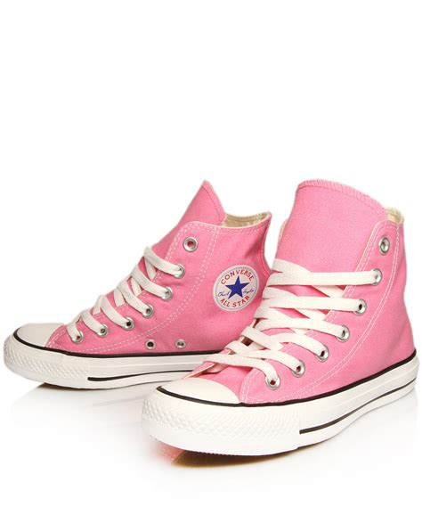 Lyst Converse Pink Chuck Taylor All Star Hi Top Trainers In Pink