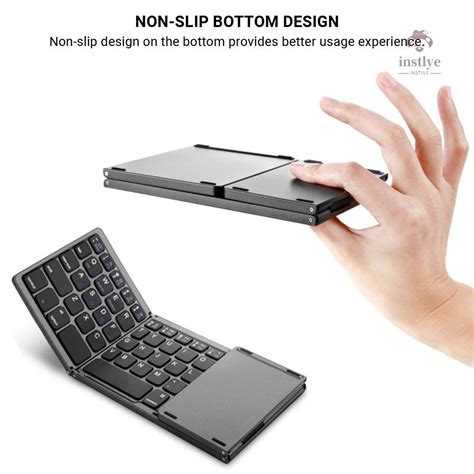Erastar Mini Folding Keyboard Foldable Wireless Bluetooth Keyboard