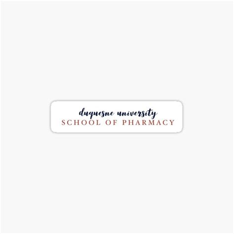 Duq School Of Pharmacy Sticker For Sale By Grenellk Redbubble