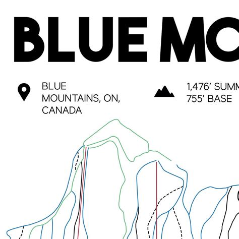 Blue Mountain Printable Ski Map Ski Map Etsy