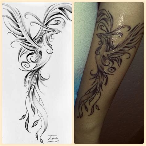 As it is a mythological bird, and its visual descriptions vary a lot, according to the culture, phoenix tattoo design variations are also countless. My first one! Phoenix tattoo, making me rise from the ...