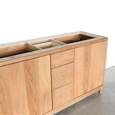 60 Modern White Oak Wood Vanity Double Sink What We Make Double