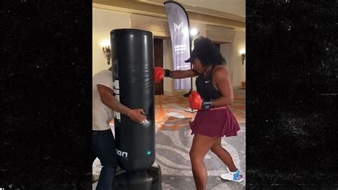 Serena Williams Gets Boxing Lesson From Mike Tyson